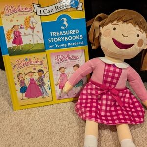Brand New Kohl's Pinkalicious Doll 15" with Pink Dress & Storybook -3 Stories